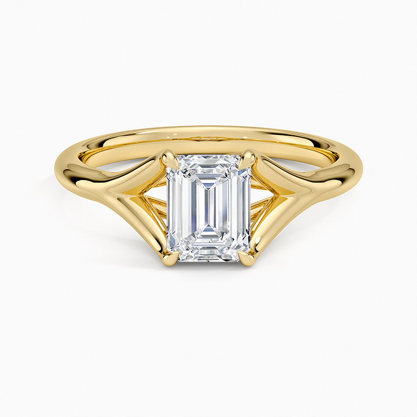 Reverie Solitaire Lab Grown Emerald Diamond Engagement Ring