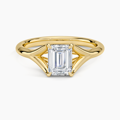 Reverie Solitaire Lab Grown Emerald Diamond Engagement Ring